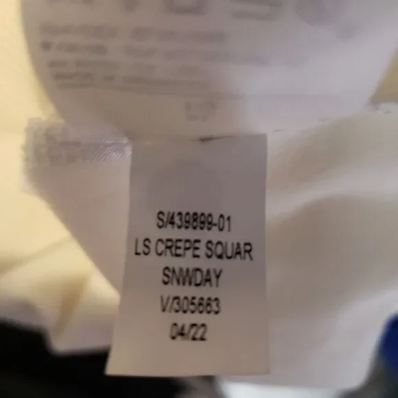 Banana Republic Long Sleeve Square Neck Dressy Ivory White Blouse Size XL NEW - Picture 8 of 9